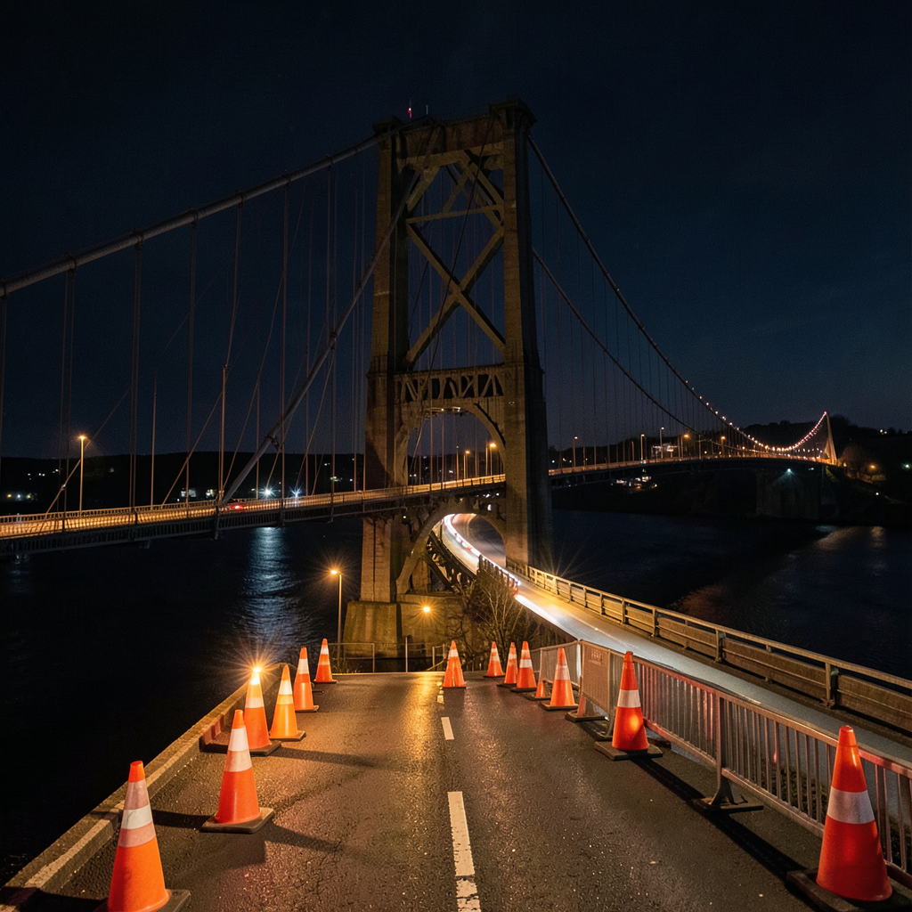 M48 Severn Bridge lane and overnight closures from October 14 for safety systems